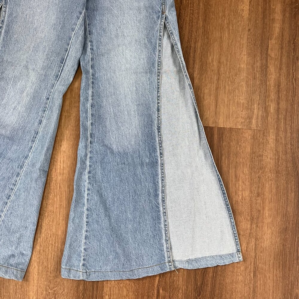 Farm Rio Wide Leg Flare Side Slit Jeans size 38 (XS) - Picture 4 of 12